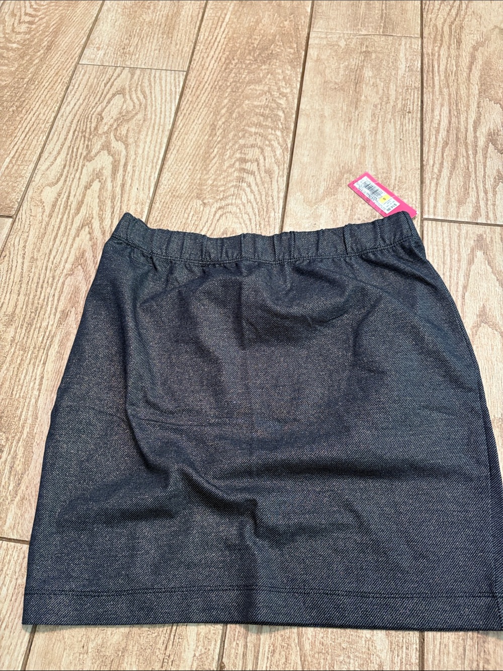 Elastic Waist Denim Mini Skirt